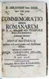 JUDAICA IBN DAUD, ABRAHAM BEN DAVID HA-LEVI. Zikhron divrei Romi; seu, Commemoratio rerum Romanarum. 1724